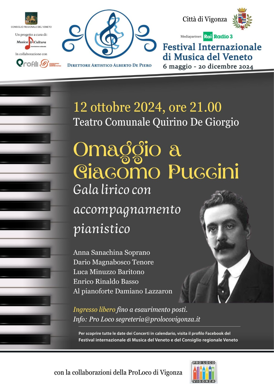 Omaggio a Giacomo Puccini: Gala lirico con accompagnamento pianistico