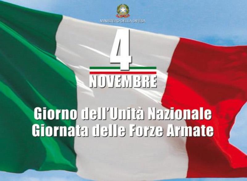 4 Novembre Festa dell'Unità Nazionale e delle Forze Armate