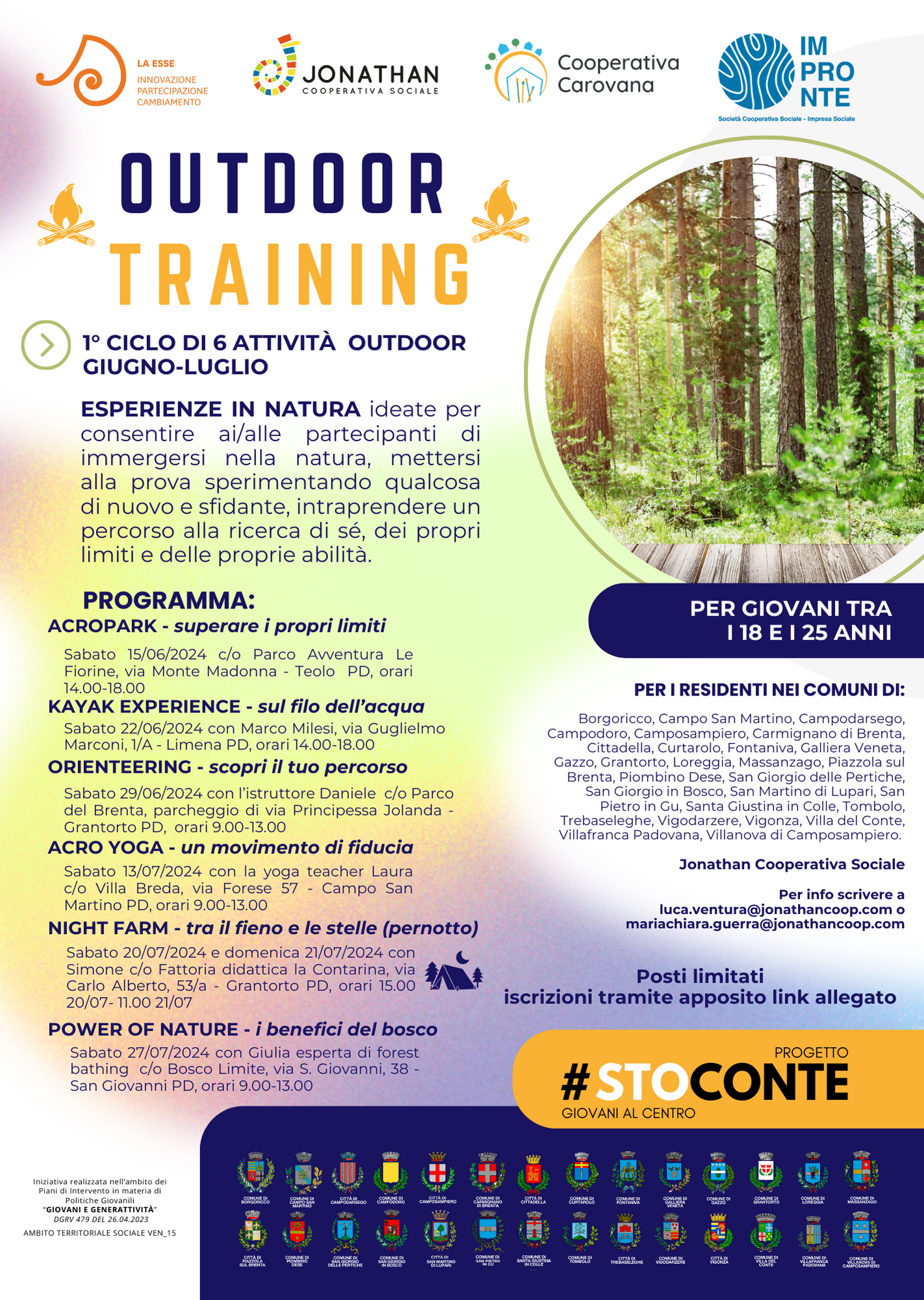 Outdoor training: esperienze in natura per i giovani tra 18 e 25 anni | Progetto #StoConTe